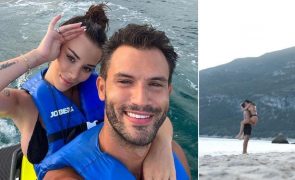 Jéssica Nogueira e Ricardo Oliveira trocam beijos apaixonados em trajes reduzidos [vídeo]