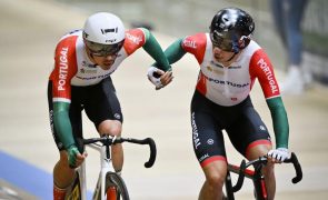 Iúri Leitão e Ivo Oliveira vencem prova de madison da Taça das Nações de pista de Milton