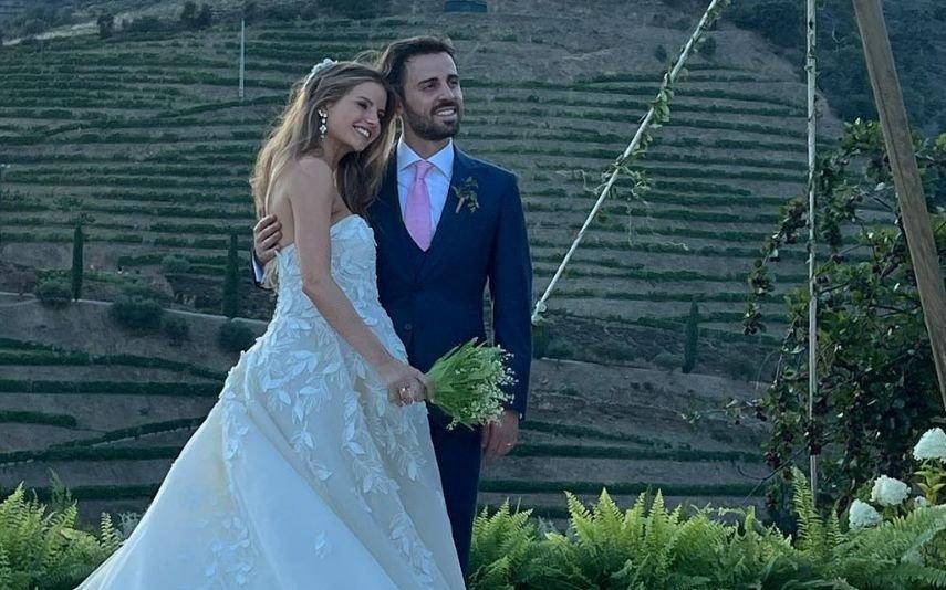 Bernardo Silva Deu o nó! As primeiras imagens do casamento com Inês Degener Tomaz