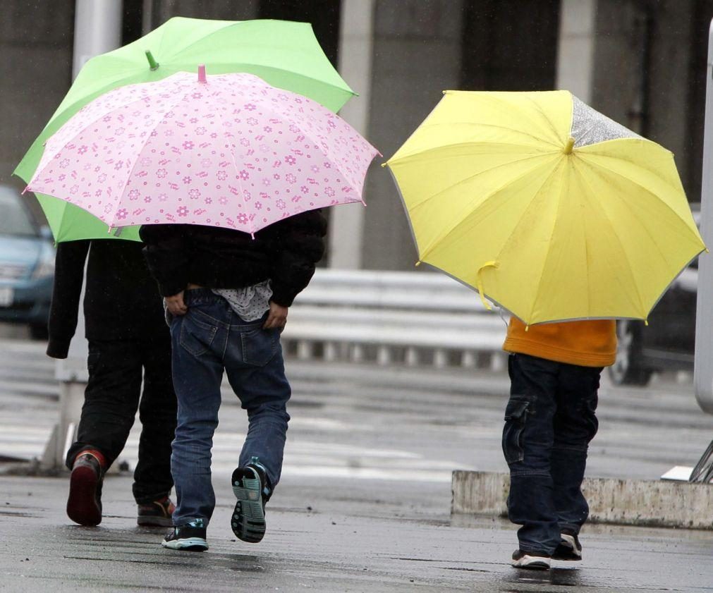 Onze distritos sob aviso amarelo na sexta-feira devido à previsão de chuva