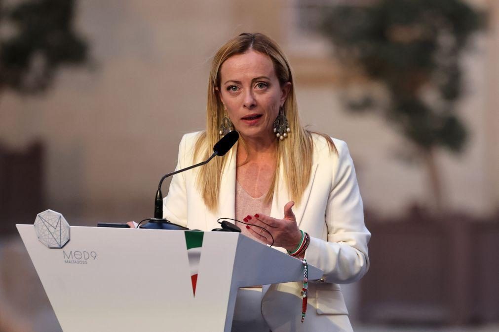 PM italiana defende 'plano Mattei' para combater explosão de migrantes