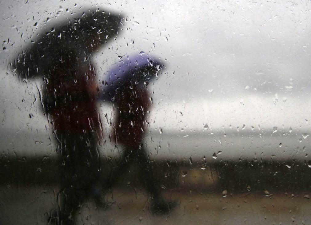 Oito distritos sob aviso amarelo devido a previsão de chuva forte