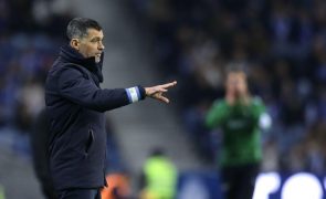 Conceição liga melhoria do FC Porto ao entrosamento coletivo