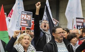 Centenas de pessoas protestam em Lisboa contra guerra em Gaza