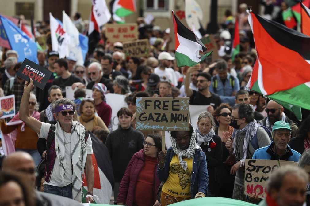 Marcha pela Palestina arranca em Lisboa com várias centenas de pessoas