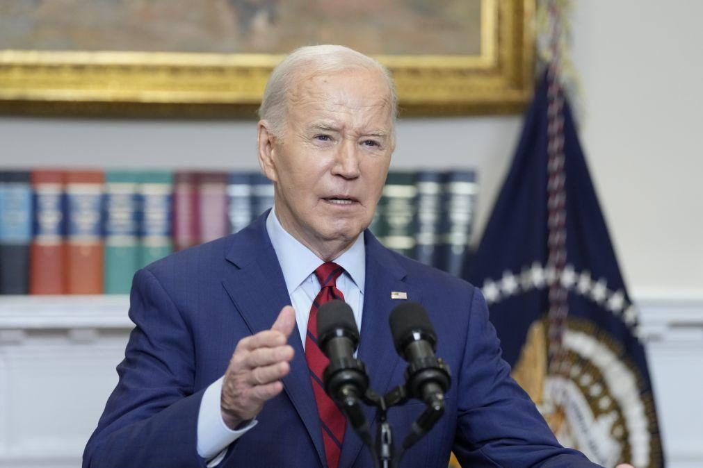 Médio Oriente: Biden diz que a ordem deve prevalecer nas universidades