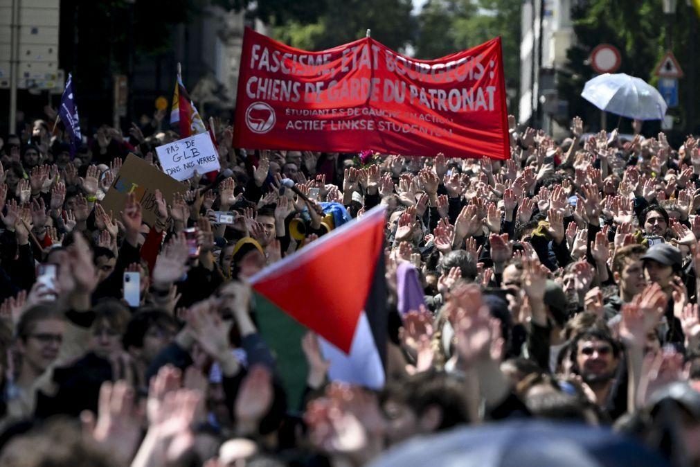 Perto de 4.500 manifestantes em Bruxelas contra resultados da extrema-direita