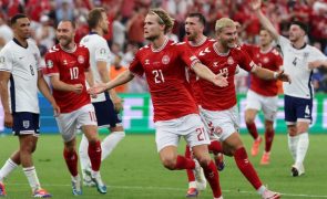 Golo do 'leão' Hjulmand permite à Dinamarca empatar com Inglaterra