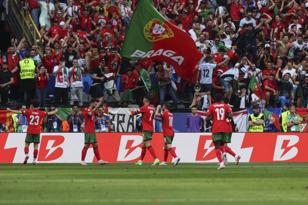 Portugal vence a Turquia no Euro2024 por 2-0 ao intervalo