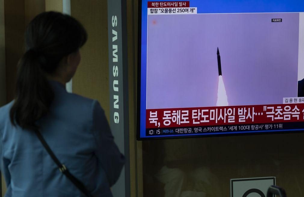 UE condena lançamento de mísseis balísticos pela Coreia do Norte