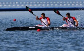 Canoístas João Ribeiro e Messias Baptista nas meias-finais de K2 500 de Paris2024