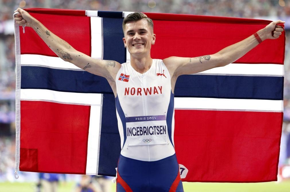 Jakob Ingebrigtsen vinga desaire nos 1.500 com triunfo nos 5.000 metros em Paris