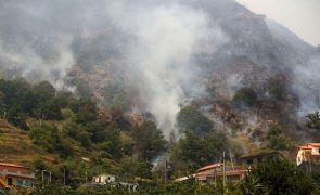 Fogo extinto em Serra de Água na ilha Madeira