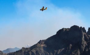 Aviões Canadair atuam na cordilheira central e helicóptero na Ponta do Sol