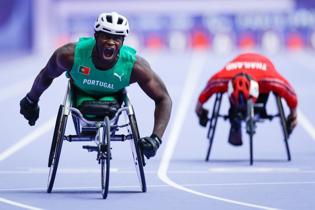 Mamudo Baldé na final dos 100 metros T54 com recorde nacional