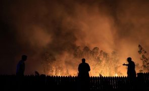 Em Águeda, a serra ardente eclipsou a acalmia do início da noite