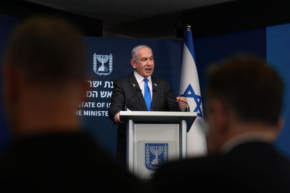 Netanyahu afirma que objetivos de Israel 