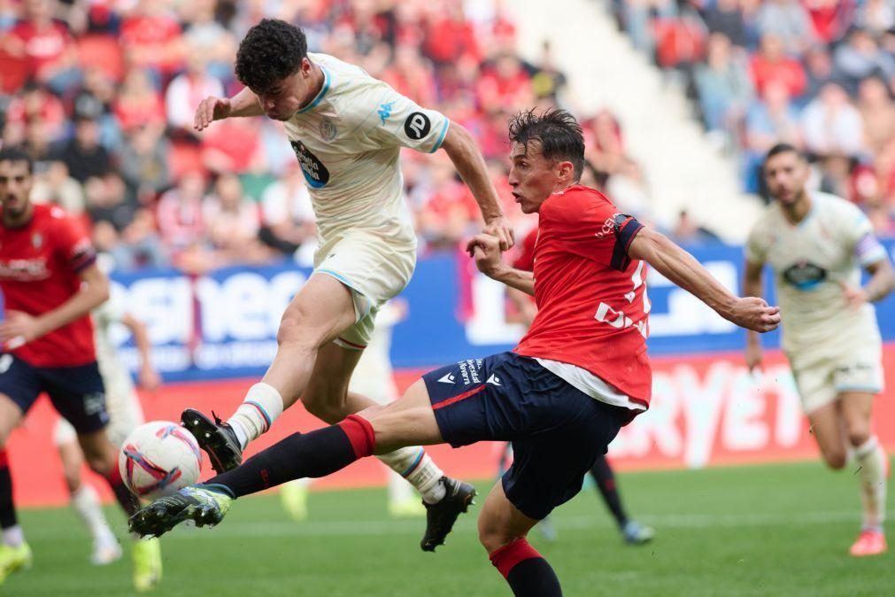 Osasuna vence Valladolid e ascende ao quarto lugar em Espanha