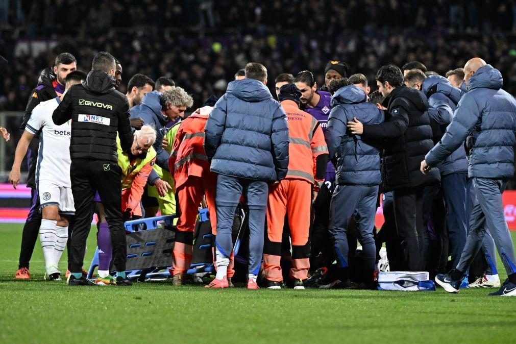 Edoardo Bove cai inanimado em jogo da Fiorentina com o Inter