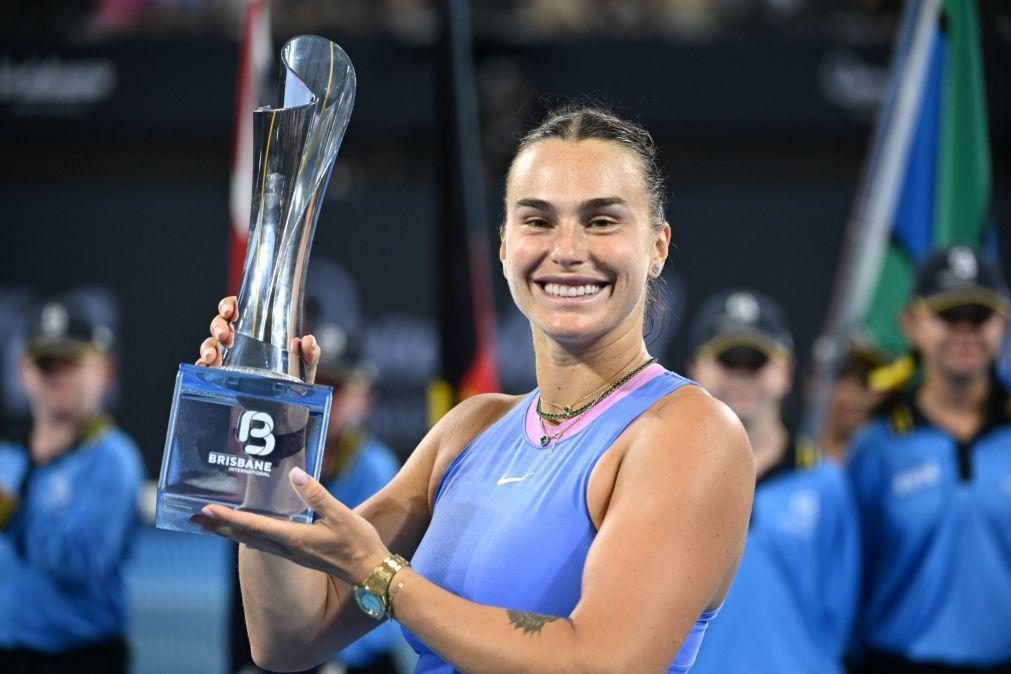 Tenista Aryna Sabalenka conquista primeiro título do ano em Brisbane