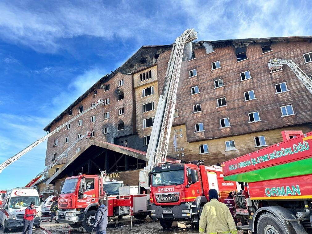 Pelo menos 66 pessoas morreram num incêndio em estância de esqui na Turquia