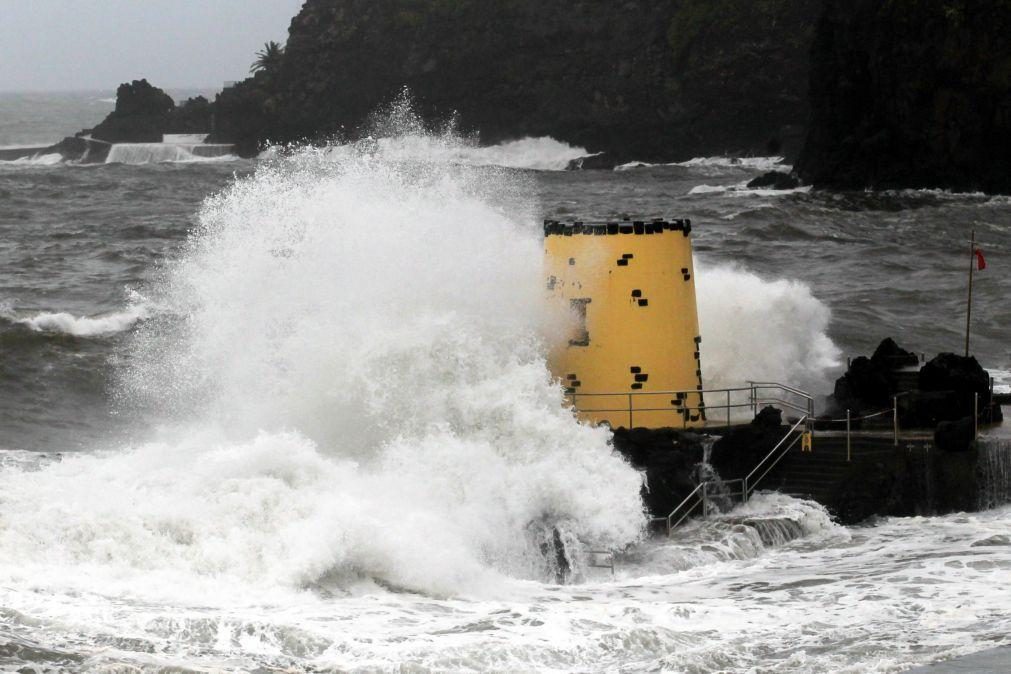 Capitania prolonga avisos para arquipélago da Madeira até a tarde de quarta-feira