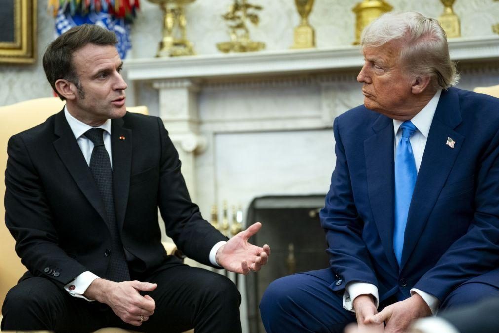 Macron reitera a Trump que Europa está pronta para reforçar a sua defesa