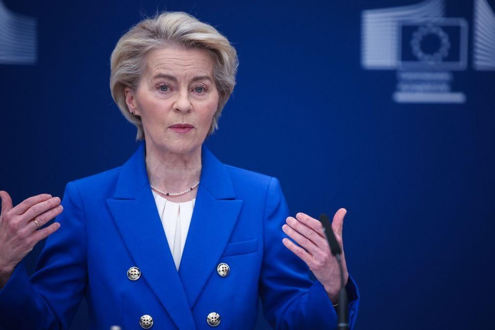 Von der Leyen divulga plano para mobilizar 800 mil ME para defesa europeia