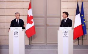 Macron diz que França e Canadá vão continuar a exigir compromissos à Rússia sobre a Ucrânia