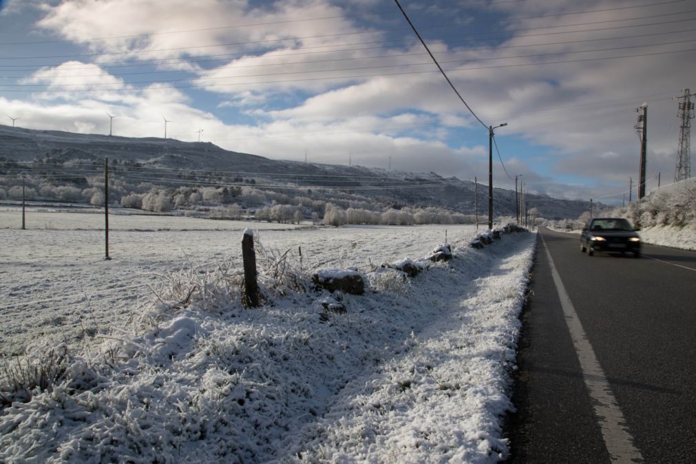 Última hora: Neve corta trânsito na A24 e no IP4