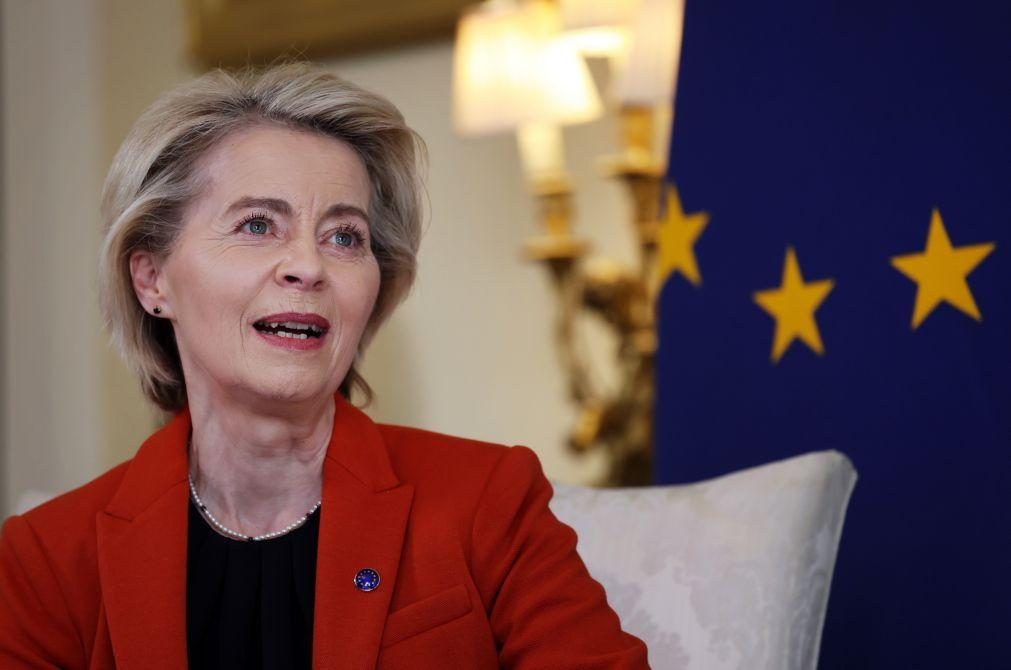 Von der Leyen promete apoio da UE para repor eletricidade