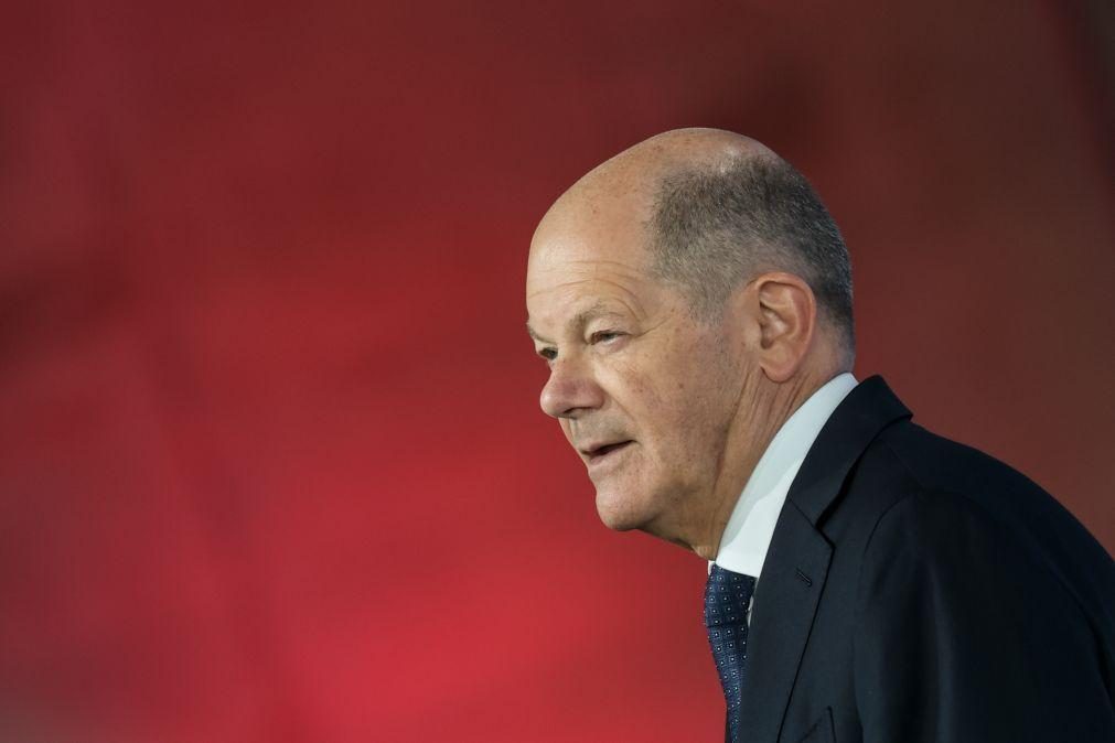 Chanceler Olaf Scholz apela à defesa do ideal europeu saído da Segunda Guerra Mundial
