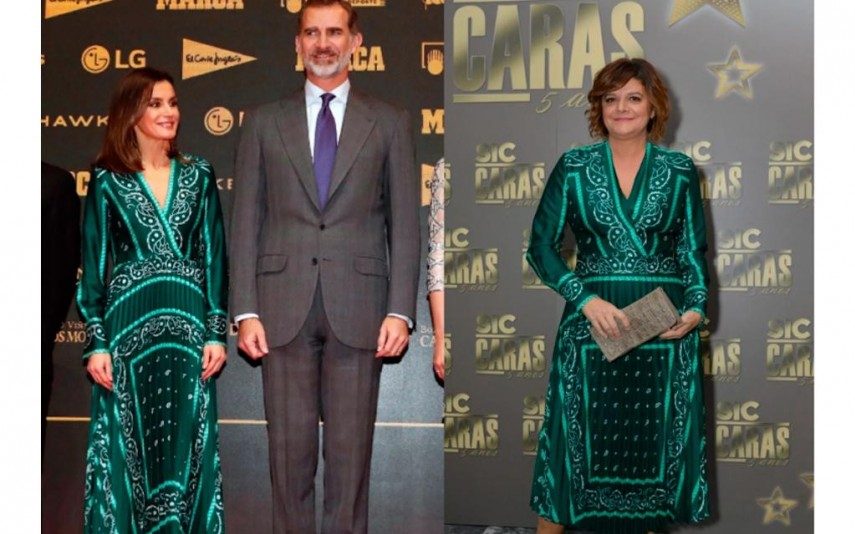 Quando a Rainha copia a Apresentadora Rainha Letizia copia look de 588 euros de Júlia Pinheiro