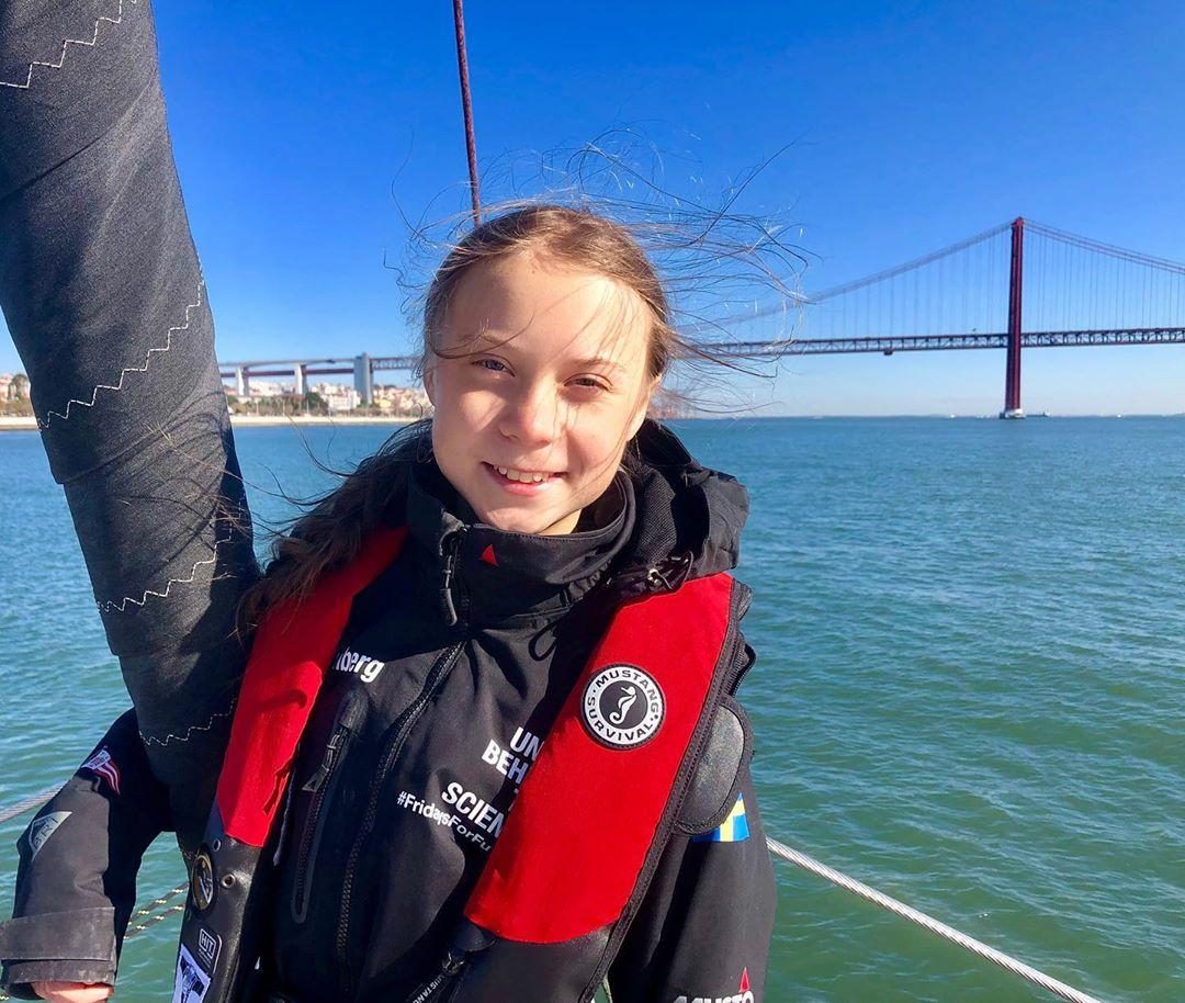 Greta Thunberg já chegou a Lisboa