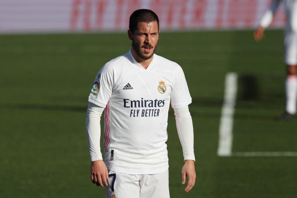 Eden Hazard com nova lesão muscular e desfalca Real Madrid pelo menos um mês