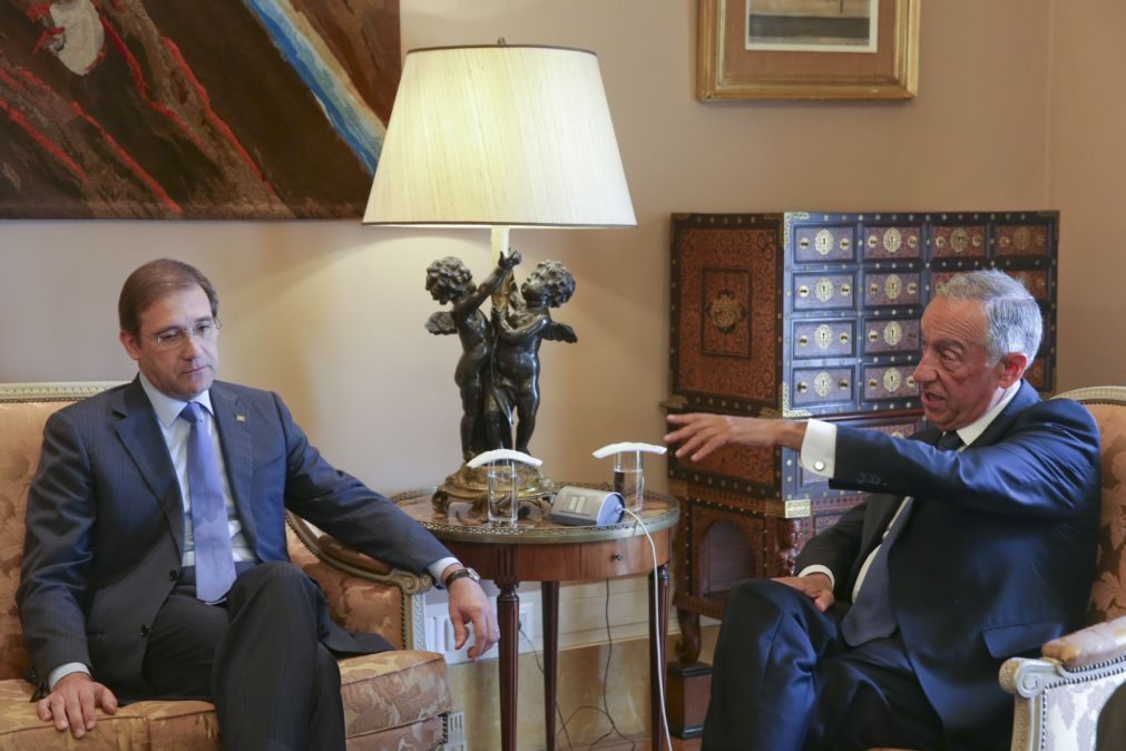 Marcelo recebe Pedro Passos Coelho às 15:30 em Belém