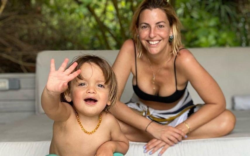 Jessica Athayde Mostra-se 'babada' com filho: 