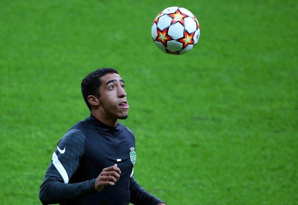 Tiago Tomás em tratamento na equipa do Sporting