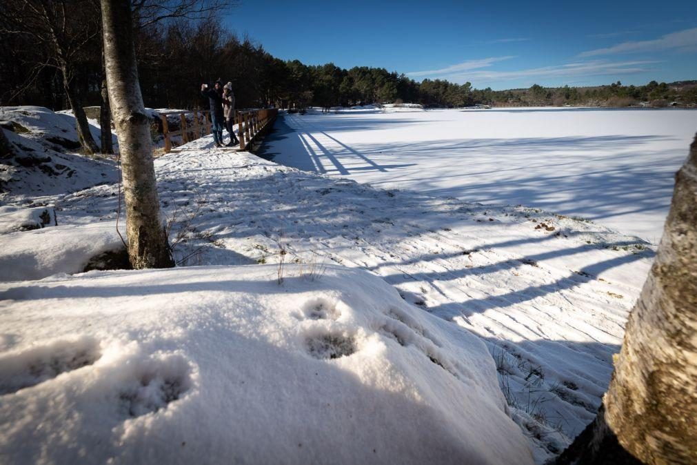 Queda de neve coloca Castelo Branco e Guarda sob aviso amarelo