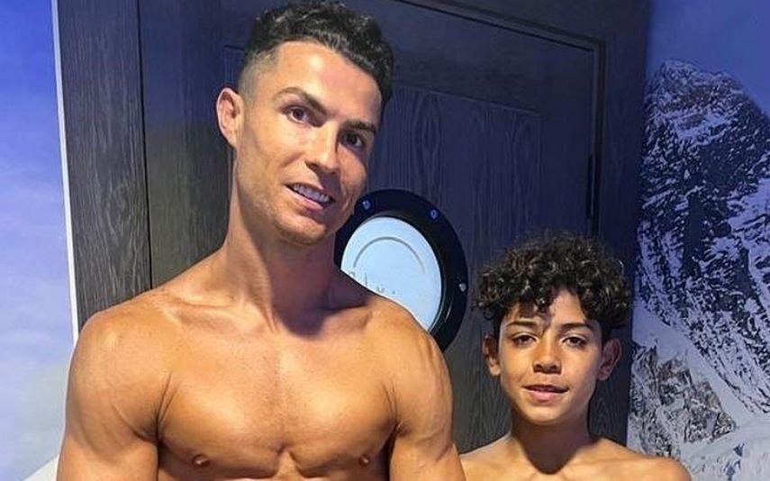 Filho de Cristiano Ronaldo impressiona com corpo tonificado